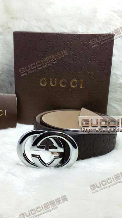 真品專賣店<a href=/gucci-belt/ target=_blank class=infotextkey>古馳皮帶</a>商務男款牛皮銅扣腰帶G453