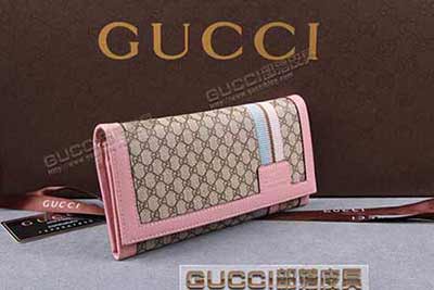 gucci 225835 小G啡PVC粉紅皮 古馳pvc錢包