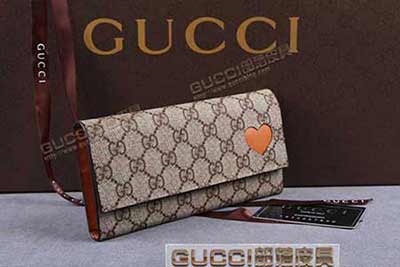 gucci 323223 啡PVC橙色 古馳pvc錢包