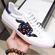 GUCCI 官網(wǎng)。古奇鉆蛇電繡獨(dú)家出爐 風(fēng)格情侶必備休閑鞋 專(zhuān)柜1：1 新款 材料進(jìn)口牛皮。原版 內(nèi)里綿羊皮。女35-40男39-45 縝密電繡 全套包裝 卡片 合格證 布袋 手提袋