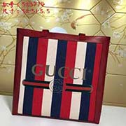 gucci Ophidia mini bag條紋亞麻帆布 以白色 藍色和紅色的SyLaveWeb顏色