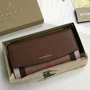 Burberry 柏寶利 原單出品 大面采用進口手掌紋牛皮 內格細膩柔軟的進口小牛皮 原版格子面料 3957棕色 19cmx10cmx3cm