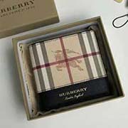 Burberry 柏寶利 原單出品 男士短夾 馬仔格子料搭配進口粒面小牛皮 40652321黑色 11cmx10cmx