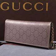 gucci 154185 灰光膠 古馳pvc錢