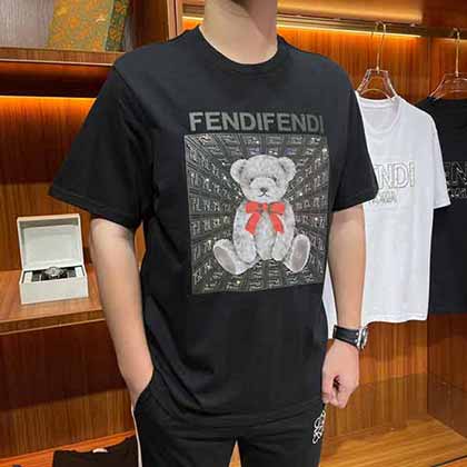 春夏新品Fendi芬迪短袖t恤男士短