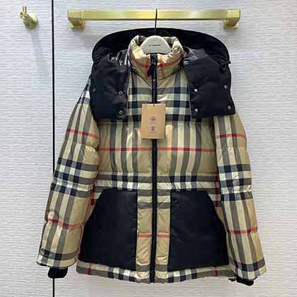 Burbery 秋冬Vintage格紋再生聚酯纖維羽絨服！