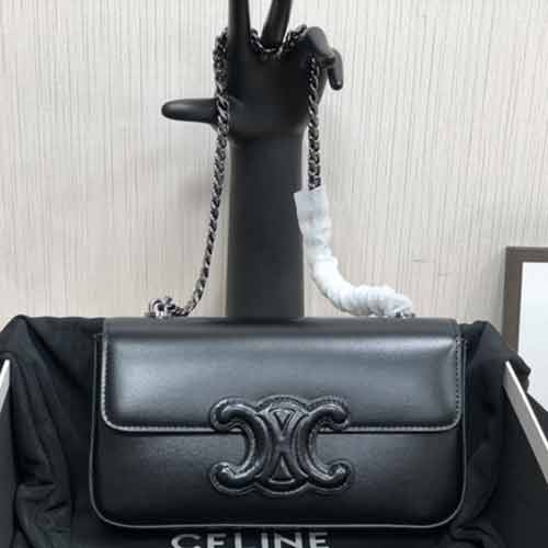 CELINE 全新系列 CUIR TRIOMPHE 皮標(biāo)標(biāo)志印鏈條包