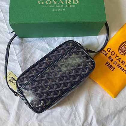 桂花樓皮具Goyard/戈雅經(jīng)典Y字logo印花相機(jī)包 飯盒包